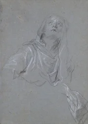 Study of a Madonna Looking Upward
